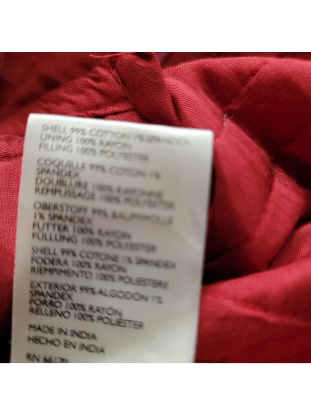 Free People Natalia Quilted Jacket Cottagecore Country Festival Red Womens M - Picture 5 of 8